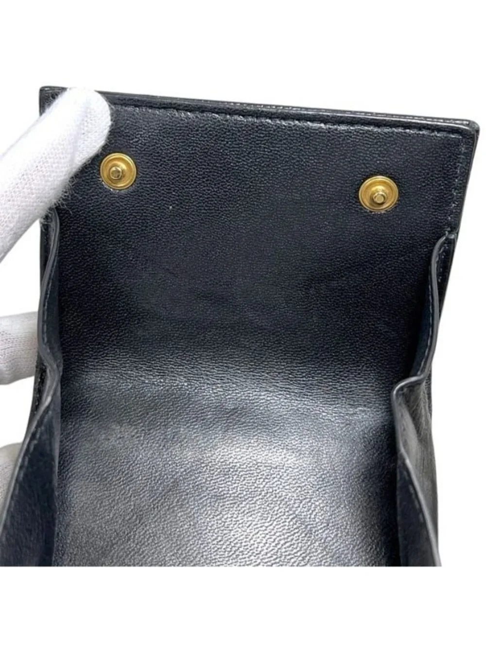 ★SOLD★ Saint Laurent Trifold Wallet Origami Tiny Black - Picture 6 of 10
